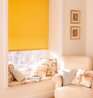 Рулонные шторы желтого цвета